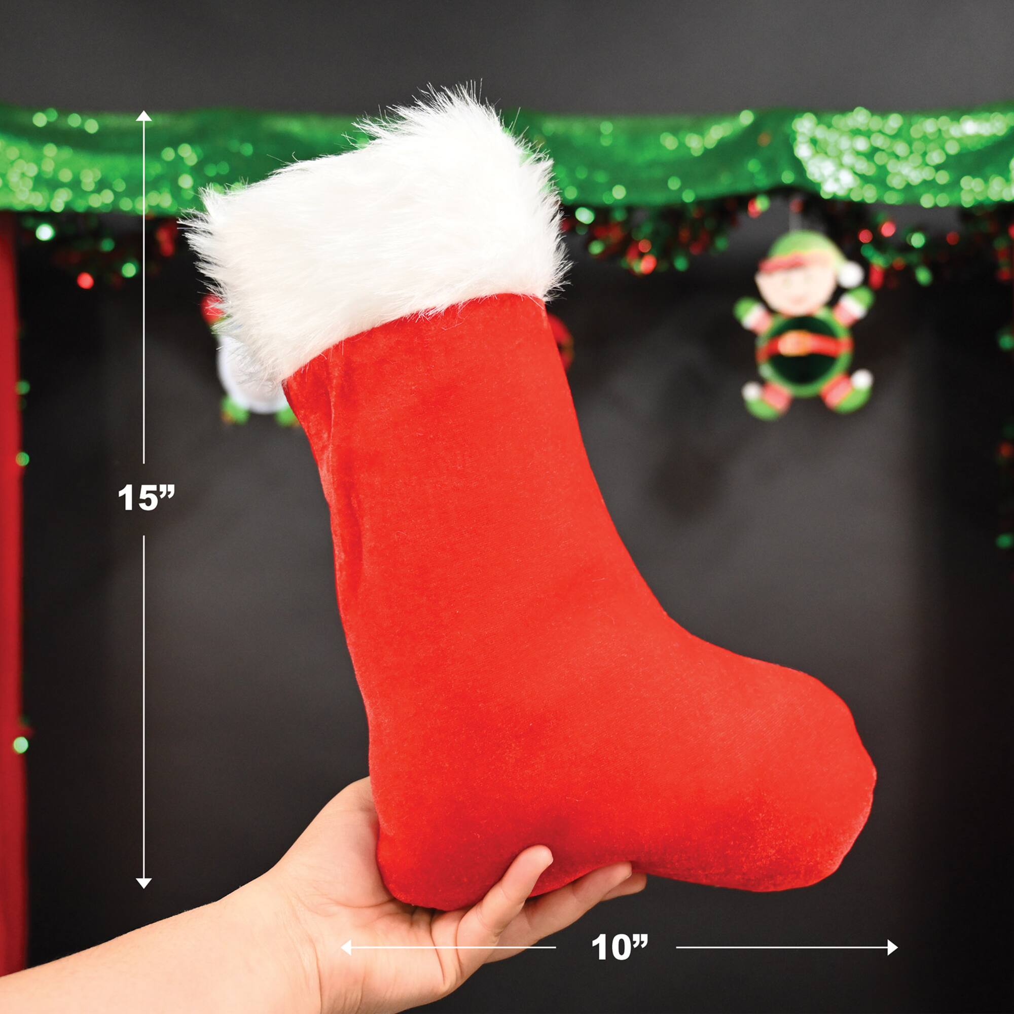 Beistle 15" Plush Christmas Stocking